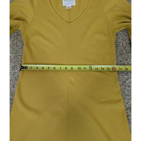 VELVET By Graham & Spencer Meghan Puff-Sleeve Mini Dress Butter Cup Small - Picture 12 of 14